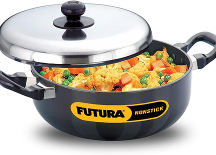 Hawkins Futura Non Stick Frying Pan with Lid, Hard Anodised Aluminium All Purpose Pan (2.5L & 3L)