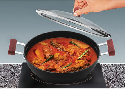 Hawkins Futura 2.5 Litre Non Stick Deep Kadhai with Glass Lid