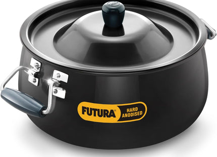 Hawkins Futura BigBoy Biryani Handi, Hard Anodised Cook & Serve Pot with Lid, Black