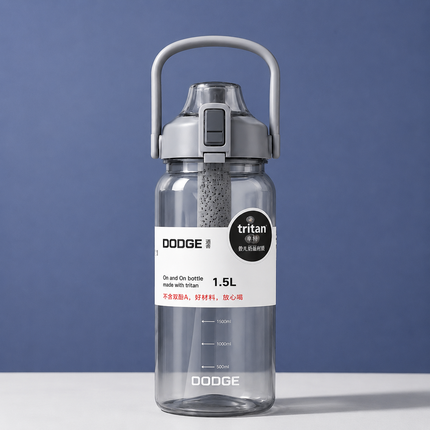 Dodge Plastic Sports Water Bottle 520ml 680ml 1.5L 2L Dual Drink Bottle