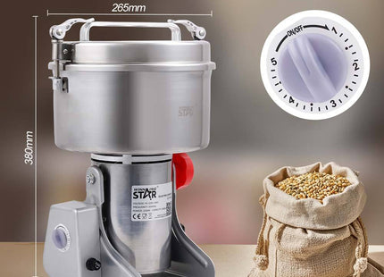 Winning Star Electric Grinders Collection | Electric Grain Grinder 500g 900W EU Plug Silver, Electric Grain Grinder 500g 900W UK Plug Silver, Electric Grinder 2000g / 2kg 2000W-2200W EU Plug Silver, Electric Grinder 2000g / 2kg 2000W-2200W UK Plug...