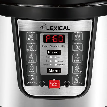 Lexical Germany Pressure Cookers Collection – 6L Electric Pressure Cooker | 1000W Multi Cooker| EU Plug