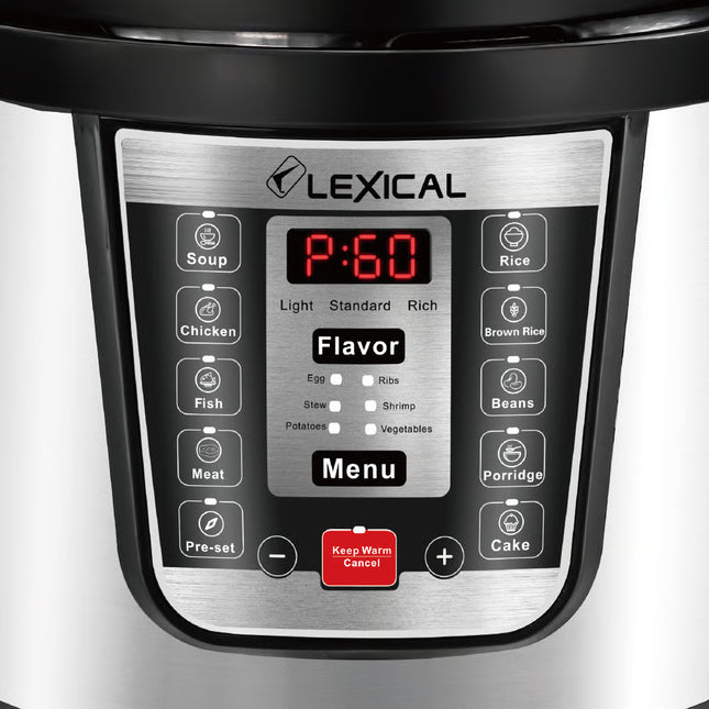 Lexical Germany Pressure Cookers Collection – 6L Electric Pressure Cooker | 1000W Multi Cooker| EU Plug