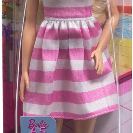 Barbie 65th Anniversary Collector Doll – Signature Iconic Style, Premium Collectible Fashion Doll for Kids & Fans – HTH66