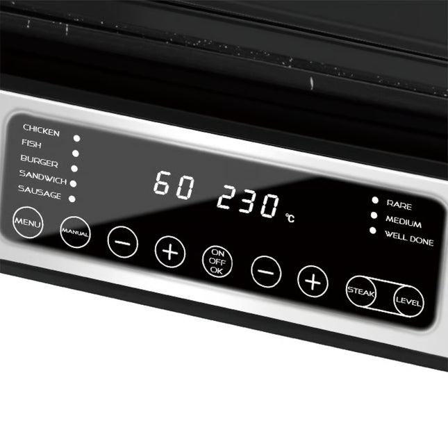 Lexical Germany Contact Grill | 2000W Sandwich Maker & Panini Press | 180° Open Grill | Touch Control | EU Plug