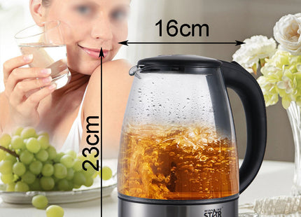 Winning Star Electric Kettles Collection | Electric Kettle 1.8L 1500W EU Plug Silver, Electric Kettle 1.8L 1500W UK Plug Silver, Glass Electric Kettle 1.8L 1500W EU Plug Silver, Glass Electric Kettle 1.8L 1500W UK Plug Silver | Models ST-6011,...