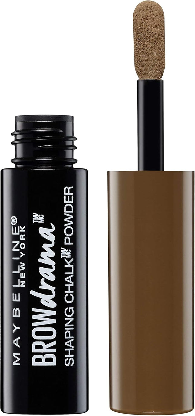 Maybelline Brow Drama Shaping Chalk Powder No.130 Dark Blonde Velvet Eyebrow Powder for Natural Distinctive Eyebrows with Soft Contours