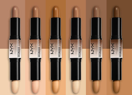 NYX Professional Makeup Wonderstick, Dual-ended Make up Highlight & Contour Stick, On-the-Go Highlight and Contour Stick, Creamy Texture, Shade: Universal