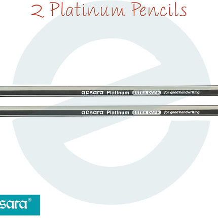 Apsara Platinum 5 Pieces Writing Kit - Pencils + Eraser + Sharpener + Ruler + ZOFAX Black Ball Pen