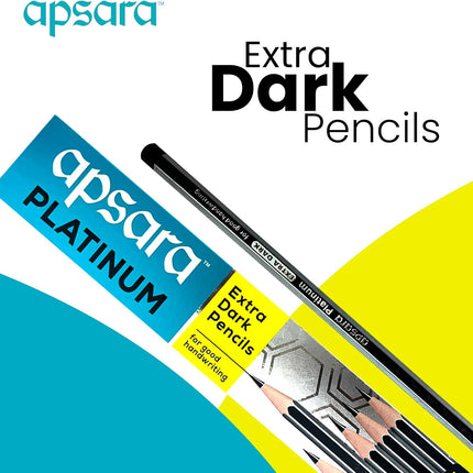 Apsara Platinum Extra Dark Pencils - Pack Of 10