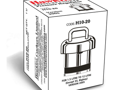 Hawkins Brass Vent Weight/Pressure Regulator For All Hawkins Pressure Cookers From 1.5 Litre To 12 Litre, Silver, Standard (H10-20), 1.5 Liter