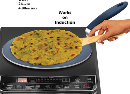 Hawkins Ceramic Nonstick 24 cm Induction Tava, Granite Paratha Tawa, Gray