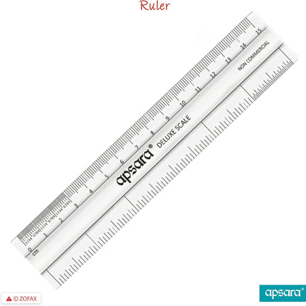 Apsara Platinum 5 Pieces Writing Kit - Pencils + Eraser + Sharpener + Ruler + ZOFAX Black Ball Pen