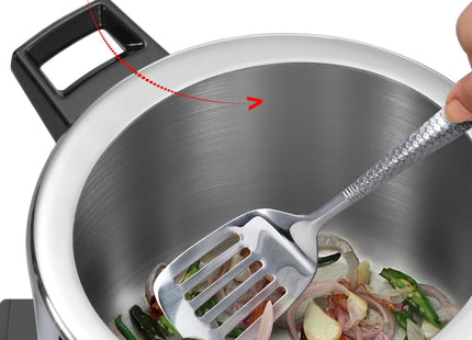 Hawkins Classic 5 Litre Triply Stainless Steel Pressure Cooker with Inner Lid, Induction Compatible, Silver