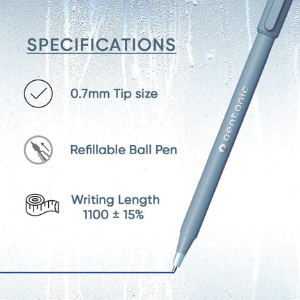 Pentonic Frost 0.7 mm Ball Point Pen | Pastel Pink Body | Red Ink | Set of 10