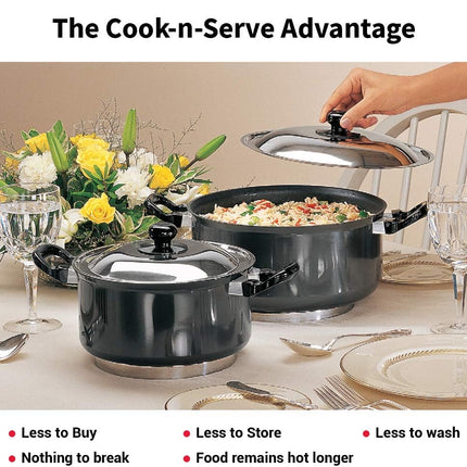 Hawkins Futura Hard Anodised Stewpot 2.25L and 5L Aluminium Cookware with Lid