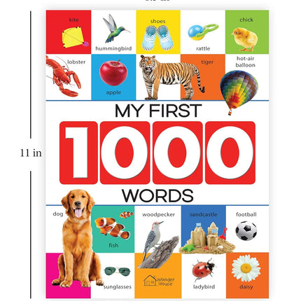 My First 1000 Words: Early Learning Picture Book to learn Alphabet, Numbers, Shapes and Colours, Transport, Birds and Animals, Professions, Opposite Words,