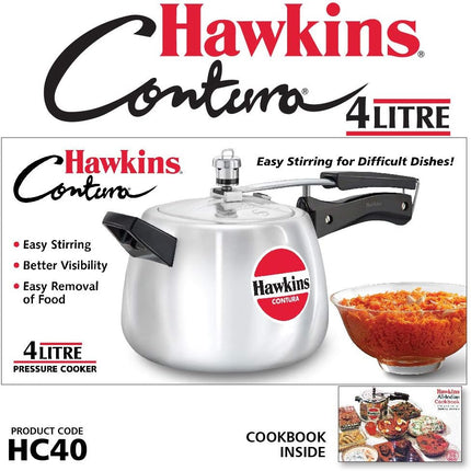 Hawkins Contura Aluminium Pressure Cooker 1.5L to 6.5L Silver Cooker for Gas and Electric Stove