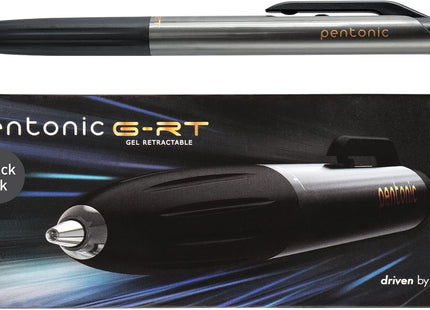 Zatahovací gelová pera Pentonic GR-T, 10 ks, černý inkoust, 0,7 mm jemný hrot, hladké psaní pro deník, poznámky, kancelář a školu (1002363)
