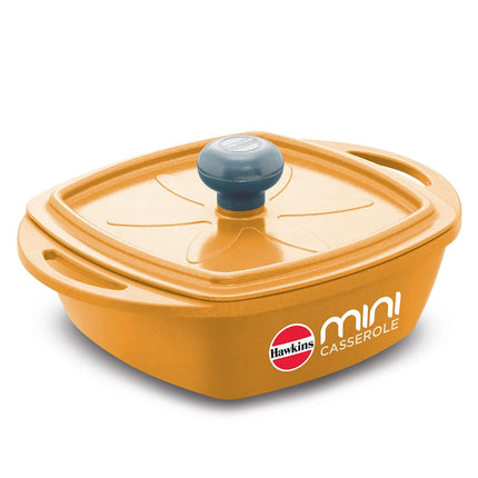 Hawkins Mini Casserole 0.75L Non Stick Die Cast Aluminium with Glass Lid