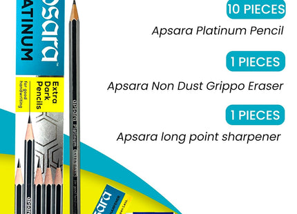 Apsara Platinum extra tmavé tužky – balení 10 ks