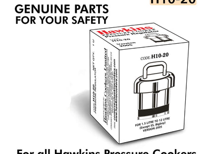 Hawkins Brass Vent Weight/Pressure Regulator For All Hawkins Pressure Cookers From 1.5 Litre To 12 Litre, Silver, Standard (H10-20), 1.5 Liter