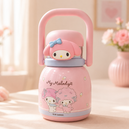 Character Design Dual-Drink Water Bottle with Carry Handle – 630ml & 700ml