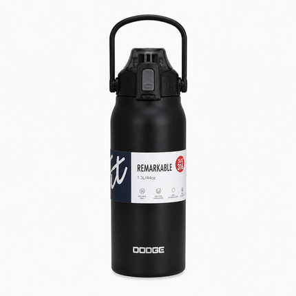 Dodge Stainless Steel Vacuum Flask 1.3L 1.7L | Hot Cold Travel Bottle