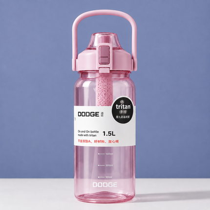 Dodge Plastic Sports Water Bottle 520ml 680ml 1.5L 2L Dual Drink Bottle