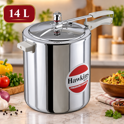 Hawkins Bigboy Pressure Cooker 14L 18L 22L Aluminium Large Capacity Cooker for Bulk Cooking
