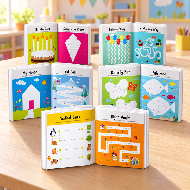 Pattern Tracing Activity Book for Kids Preschool Pencil Control Writing Practice Skills