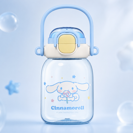 Character Design Dual-Drink Water Bottle with Carry Handle – 630ml & 700ml