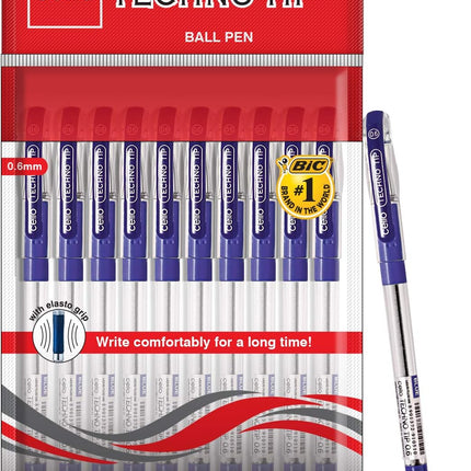 Cello Ball pen Pack of 10 (Techno Tip(Blue))