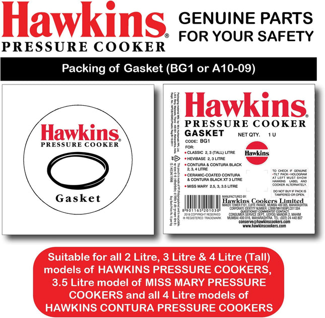 Hawkins & Futura Pressure Cooker Gaskets, Safety Valves, Regulators & Replacement Spare Parts
