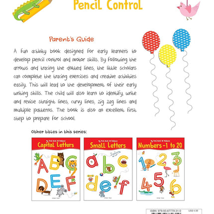 My First Book of Patterns Pencil Control: Patterns Practice book for kids (Pattern Writing)