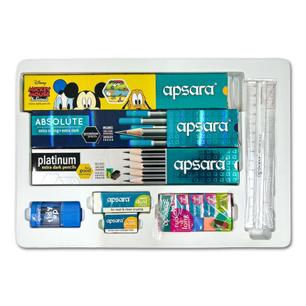 Apsara Writing Kit for Smarter Children, Includes Pencils, Eraser, Sharpener