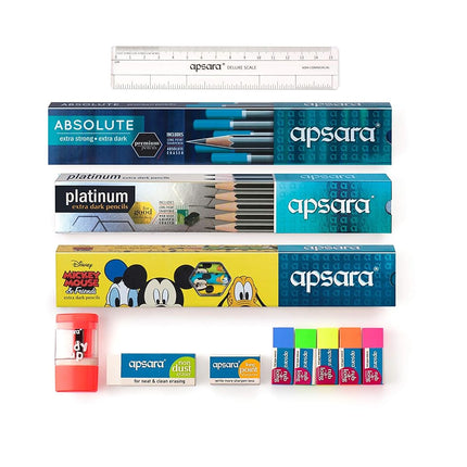 Apsara Writing Kit for Smarter Children, Includes Pencils, Eraser, Sharpener