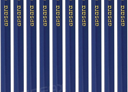 APSARA Glass Marking Pencils, BLUE, Pack of 10, Wax Based Smooth Lead, Ideal for Glass Leather Metal Vinyl Optical Lenses Marking, iZOFAX Black Ball Pen