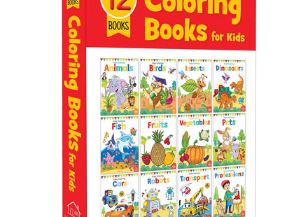 Omalovánky Boxset: Balení 12 omalovánek pro děti (Creative Crayons)