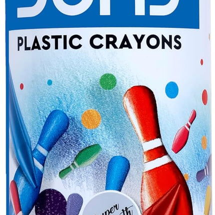 DOMS Plastic Crayon 28 Shades Round Tin