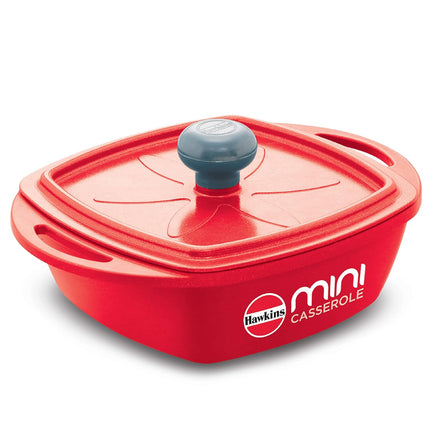 Hawkins Mini Casserole 0.75L Non Stick Die Cast Aluminium with Glass Lid