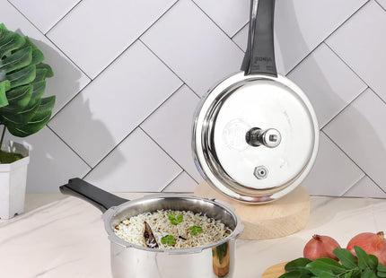 Vinod Platinum Triply Stainless Steel Outer Lid Pressure Cooker
