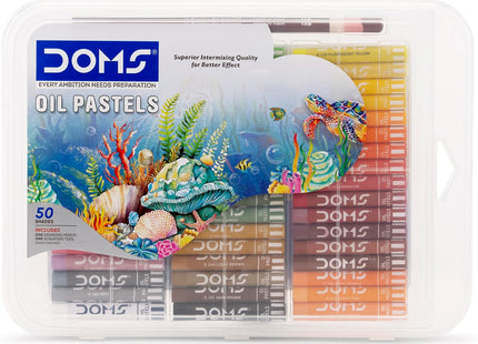 Olejové pastely Doms 50 různých barevných odstínů – syté, jasné, hladké, rovnoměrné odstíny