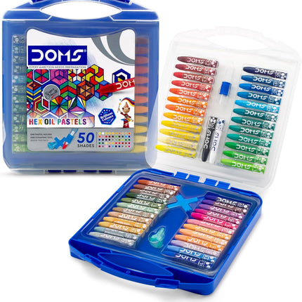 DOMS Oil Pastels 50 Shades, Non-Toxic EN 71-3 Standard Certified