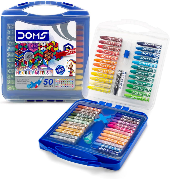 DOMS Oil Pastels 50 Shades, Non-Toxic EN 71-3 Standard Certified