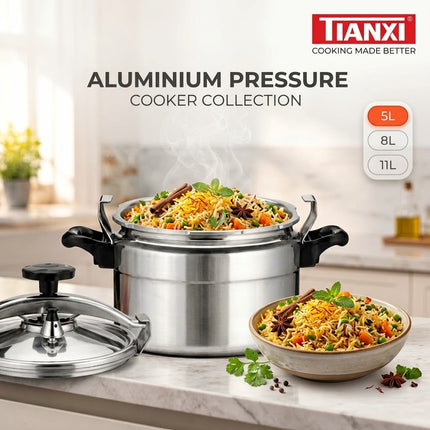 Tianxi Stainless Steel Pressure Cooker 5L 8L 11L Heavy Duty Premium Cooking Cookware Large Capacity Pot