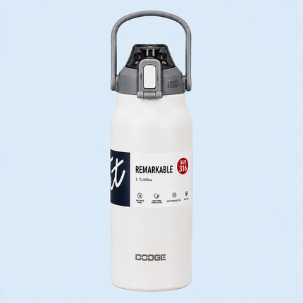 Dodge Stainless Steel Vacuum Flask 1.3L 1.7L | Hot Cold Travel Bottle