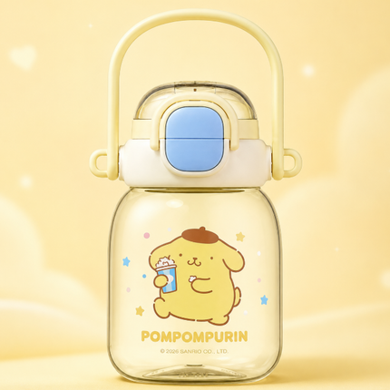 Character Design Dual-Drink Water Bottle with Carry Handle – 630ml & 700ml