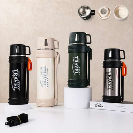 Sitarayuri 1600ml Vacuum Flask | Insulated Hot & Cold Stainless Steel Travel Bottle