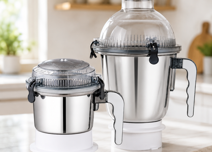 Sujata indický mixér/mlýnek s nádobou na čatní z nerezové oceli, 400 ml malý (bílý)